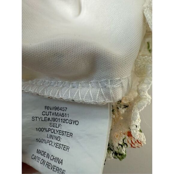 Eyeshadow Bohemian Women’s Floral Print Cream Blouse/Crop Top Size M - Picture 8 of 9